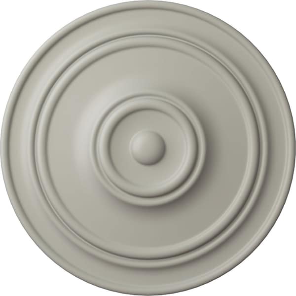 Ekena Millwork Classic Ceiling Medallion (For Canopies up to 5 1/2"), Hnd-Painted Pot of Cream, 21 7/8"OD x 2 3/8"P CM22CLPCF - main